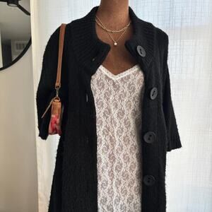 Y2K Vintage Forever 21 Wool Blend Button Front Cardigan Sweater Size Medium